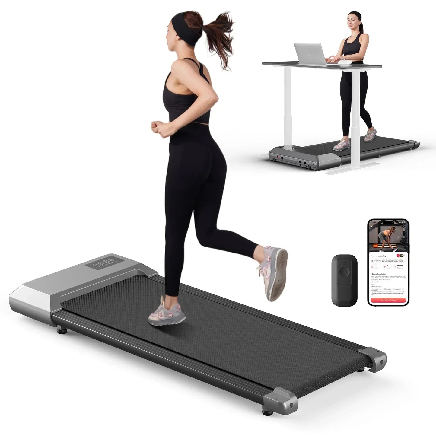 300lbs Treadmill for Home 2.5HP Treadmills Walking Pad LCD Digital Data Display 2in1 Walking Running Fitness Exercise Machine Healthy Fitness Sport Store
