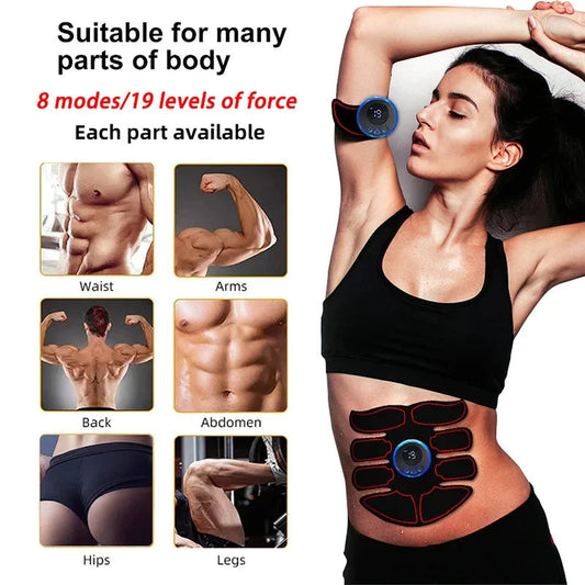EMS Muscle Stimulator Electric Muscle Toner Buttock Hip Trainer USB Recharge Body Slimming Massager Home Gym Fitness Equiment Shop1104308313 Store