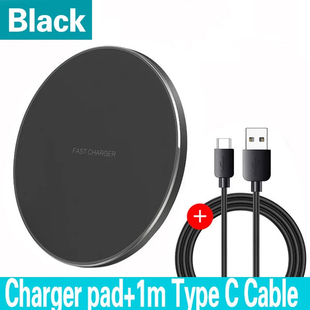 Fast Wireless Charger 100W  Pad for iPhone 15 14 13 12 11 Pro Max Samsung Galaxy S24 S23 S22 S20 Xiaomi Wireless Charging Station