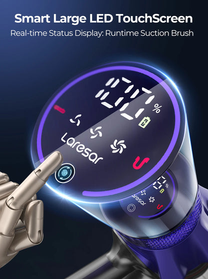 Cordless Vacuum Cleaner  Handheld smart Home appliance Removable Battery Dust Cup (Laresar V7 500W 50KPA Suction Power  )