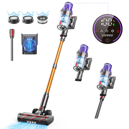 Cordless Vacuum Cleaner  Handheld smart Home appliance Removable Battery Dust Cup (Laresar V7 500W 50KPA Suction Power  )