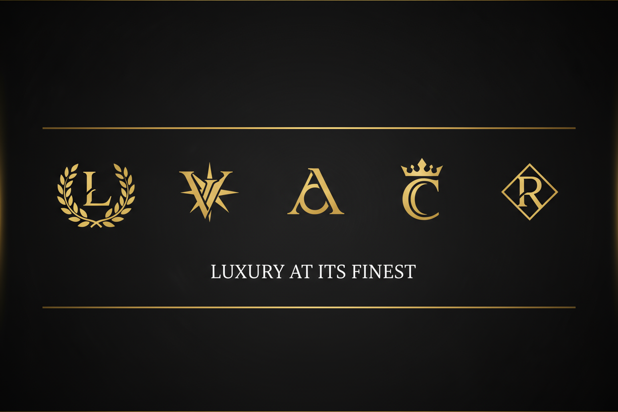 make a banner with High class Brands , luxery brads logo 